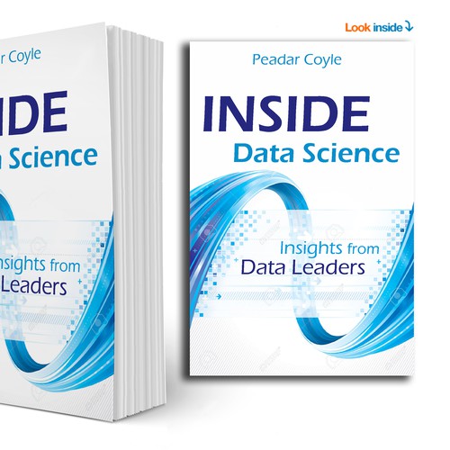 Design a cool, trendy ebook cover for 'Inside Data Science'. Design by Merc Studio