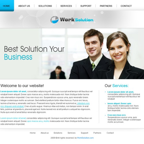 1-3 Page Website Template Design von desigN86