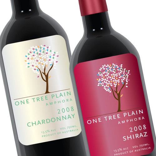 One Tree Plain wine label Design by TeaBerry