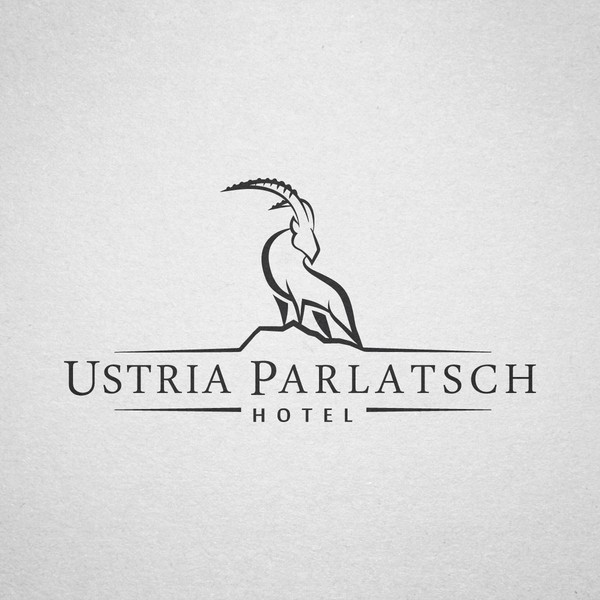 Design realizzato da m.c. design intitolato "we need a creative logo for a lovely traditional hotel in the mountain area in Graubünden, Switzerland"