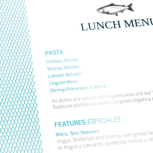 Urban , Modern,   Fine dining seafood menu Design by seite23