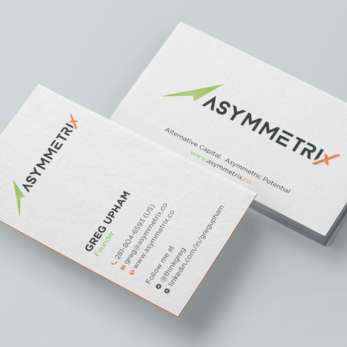 Design a cool, edgey but sophisticated business card for an alternative investment firm. Design von prosenjit_P