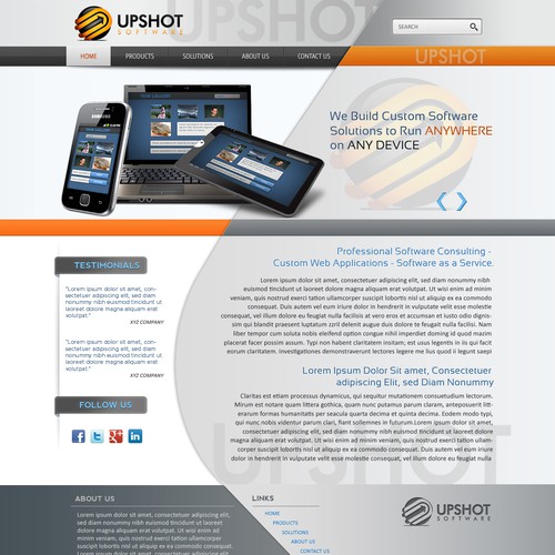 Help Upshot Software with a new website design Réalisé par Dev S