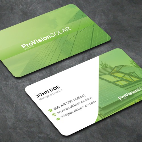 Solar Business Cards Design by M@hbub