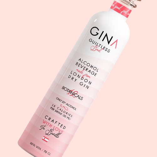 GINA - Low alcohol & calories gin Design by taras m