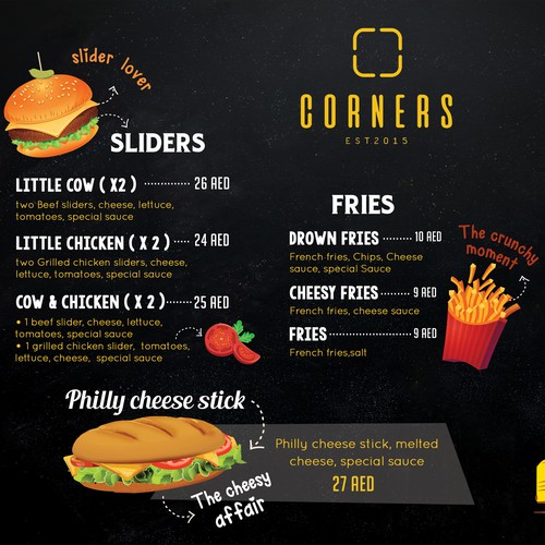 Design the Yellow bus Menu Design by Glitz Creation2020