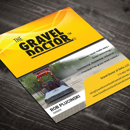 I need a powerful business card for my environmentally friendly driveway services business! Design by prosenjit_P