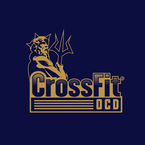 Logo pour une salle de CrossFit (France), thématique : trident, mer, odyssée, poseidon … Design by Daniel_Farits