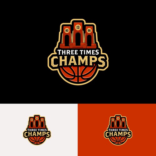 Basketball Logo for Team 'Three-Time Champs' - Your Winning Logo Featured on Major Sports Network Design by aaf.andi