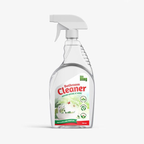 Natural, Bio, Eco Bathroom Cleaner label Design by laudes