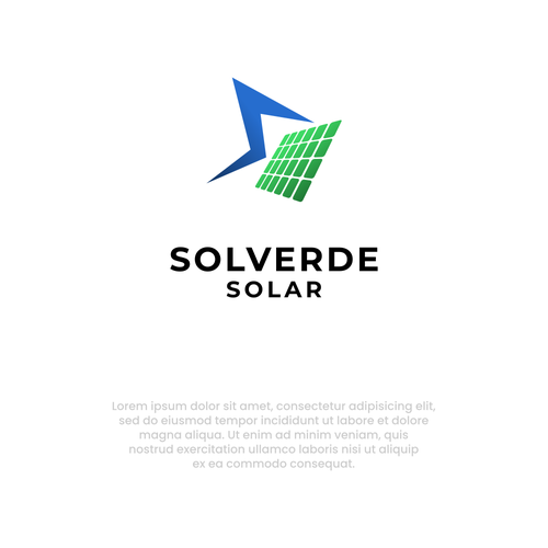 Clean logo for solar company Design by Work From Hobby