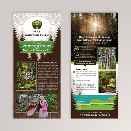 Enticing Rack Card for Unique and Fun Sculpture Park Nature Preserve Design by mindtrickattack