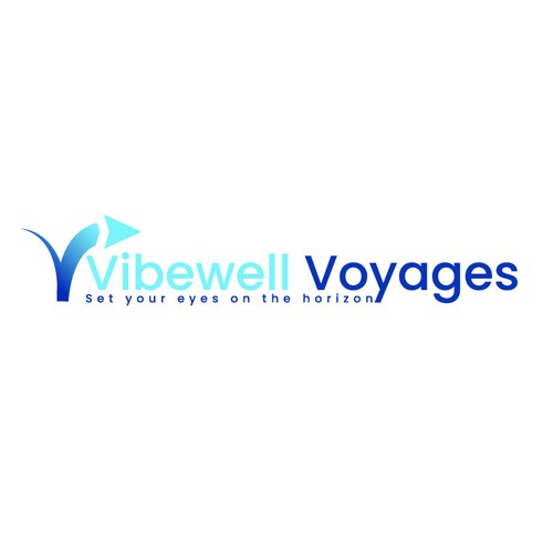 Calming & Relaxing Logo for Vibewell Voyages Travel Agency Design by Ratulgraphics