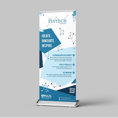 Fintech society standing banner design Design by Aicon