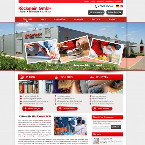 "website design für Röckelein GmbH" winning Web page design by ƦαѕнєƊ࿐