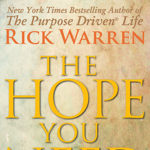 Design Rick Warren's New Book Cover Design réalisé par newworldjj