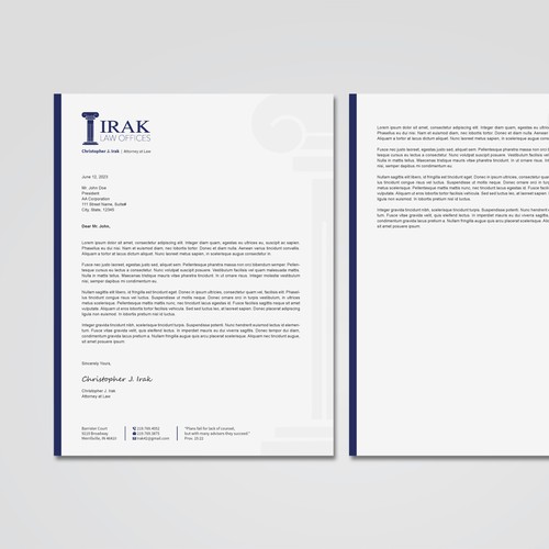 Design a new & improved Legal Letterhead Design by Tcmenk