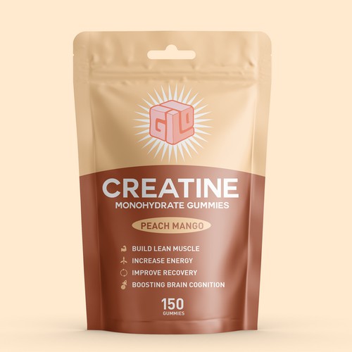 Bag Design for Creatine Monohydrate Gummy brand Design by 'OUM'