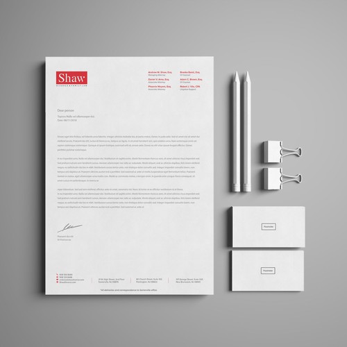 Letterhead for Divorce & Family Law Firm; Modern, Minimalist, Conservative Design Design by Felix SH