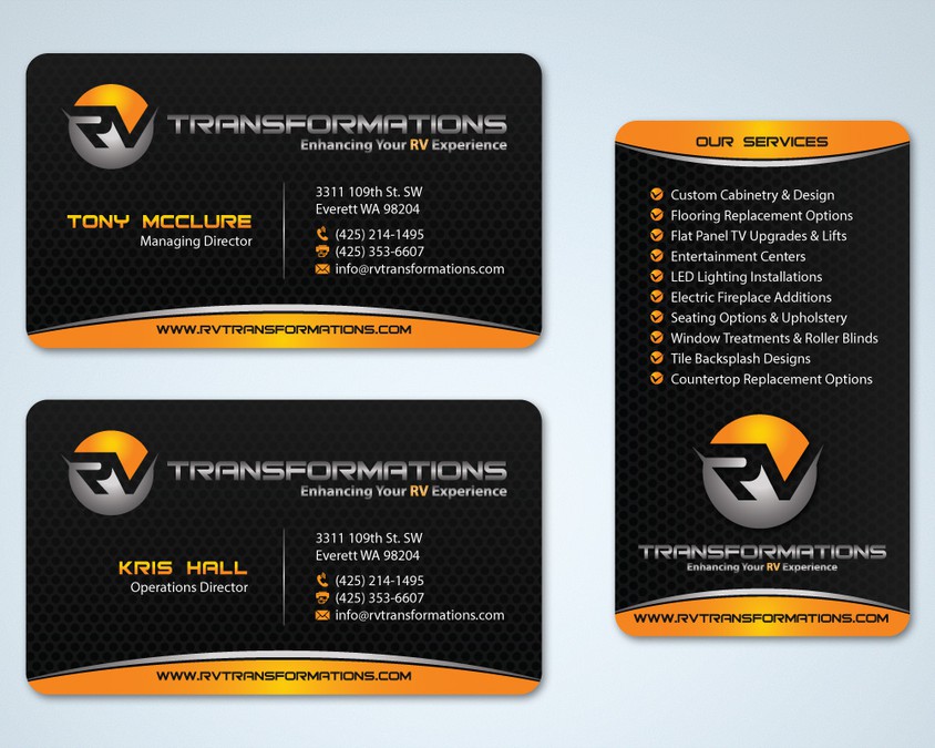 Create An Exciting Business Card Design For A New Rv