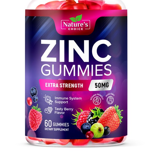 Tasty Zinc Gummies design needed for Nature's Choice Diseño de TUNSAY