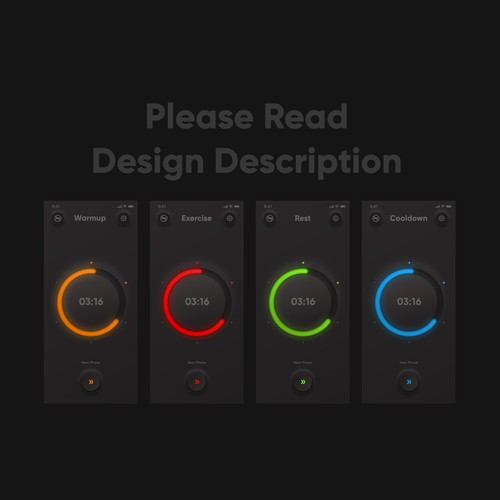 Redesign a popular fitness timer app Design by PixxelMedia