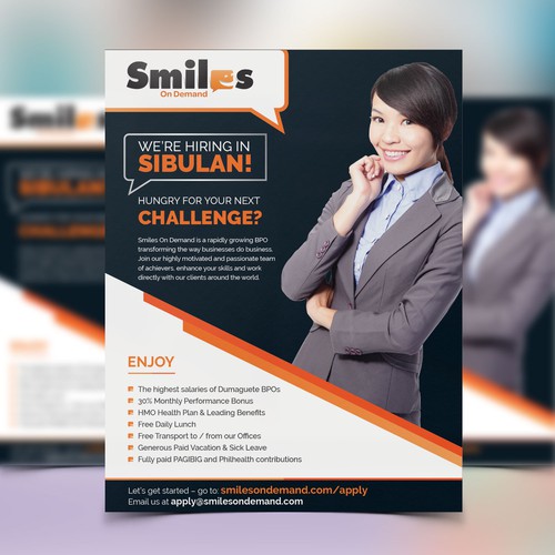 Flyer for Call Center Company - We're Hiring! Design by Muaz™