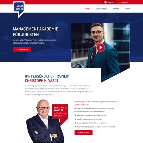 Proposta di design per un contest della categoria Design di sito web realizzata da MyCreativeMind