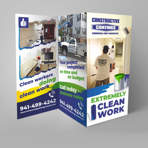 Commercial painting company brochure ad contest, looking for clean crisp look デザイン by ArtBells
