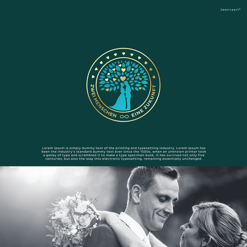 "Unendlichkeit, Zwei Menschen, Lebensbaum, Herz - rundes Logo feminin" winning Logo & brand identity pack