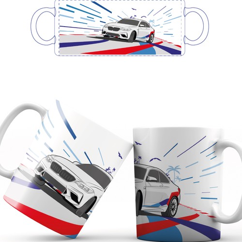 My drawing of the American sports car Coffee Mug by DESIGN jaag