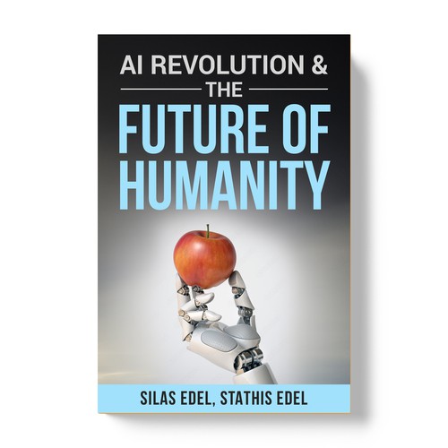Futuristic AI Book Cover - AI vs Humans/Dark Design by TopHills