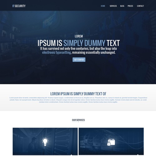 Professional as well as cool landing page for an innovative company that keep your business secure Design by Maia & Stefan Pulciu