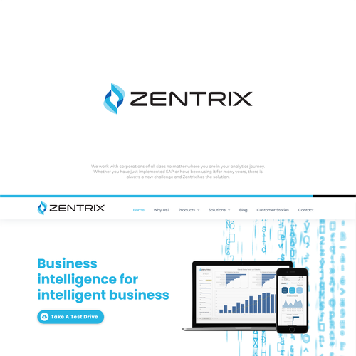 Logo for IT Company called Zentrix Design por adwar std.