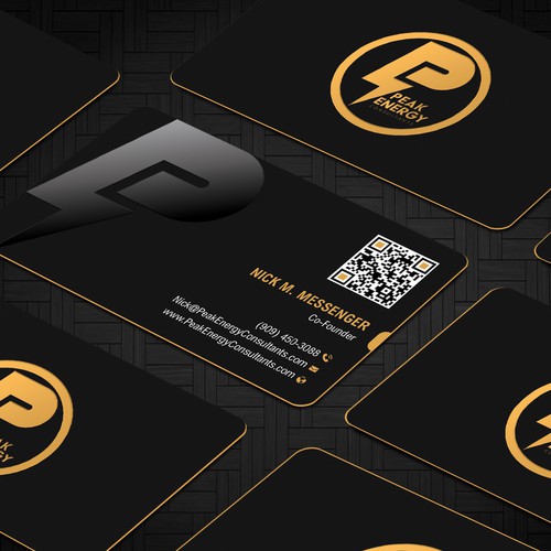 Modern Business Card Design for Electric Energy and Solar Company Design by Taaiebah