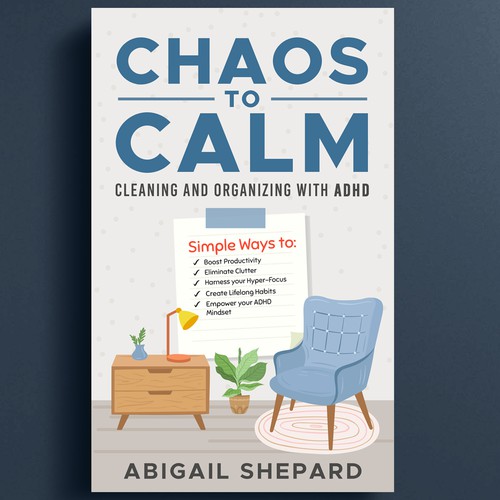 Simple and Empowering book cover for cleaning and organizing Diseño de Rezy