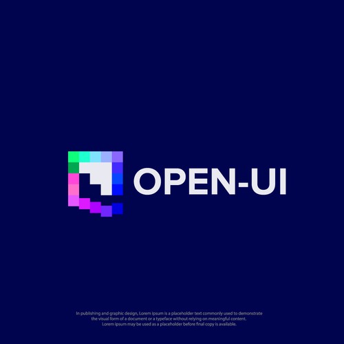 OPEN-UI - 通信インフラの工程管理システム - のサービスロゴをデザインしてください。 Design by mdjunaied