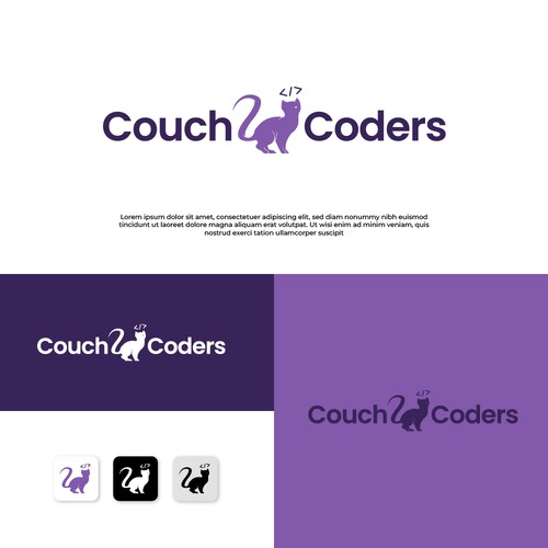 Subtly feminine and fun logo for coding novices Design by Danielle Curtis