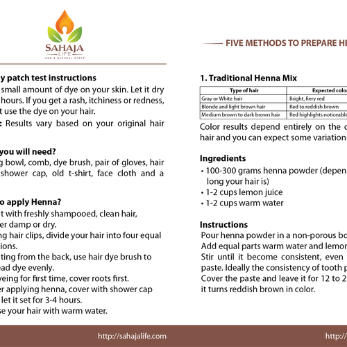 Create a simple, clean, natural looking box design for an organic hair dye powder Design by syakuro