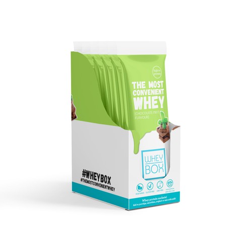 Design a retail case for our whey protein sachets Design by syakuro