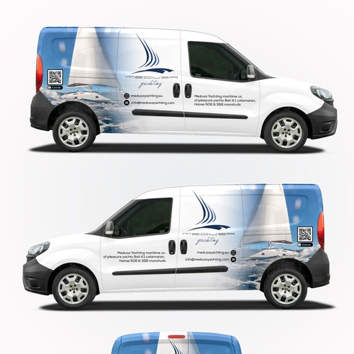 Set Sail on an Unforgettable Adventure – Design an Artistic Van Wrap for Our Charter Sailing Company Design by DuhaCreative
