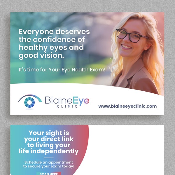 Postcard for eye clinic