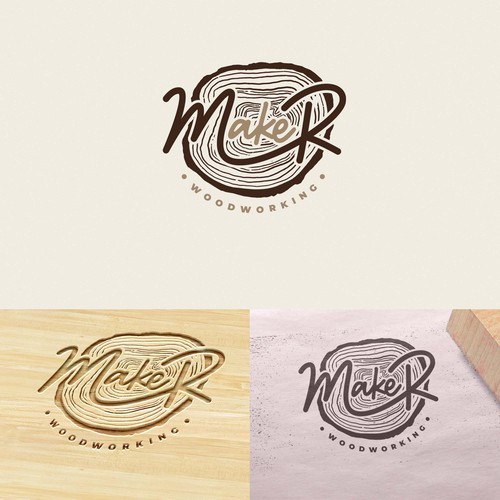 Design a logo for custom modern woodshop: furniture and art. Help a small business grow Design réalisé par Wonder-Whistler