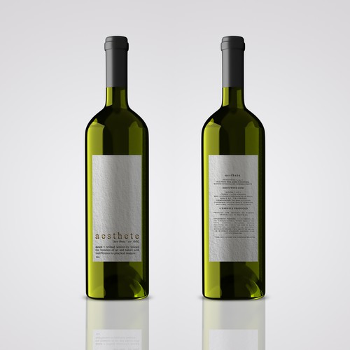 Minimalistic wine label needed デザイン by Alem Duran