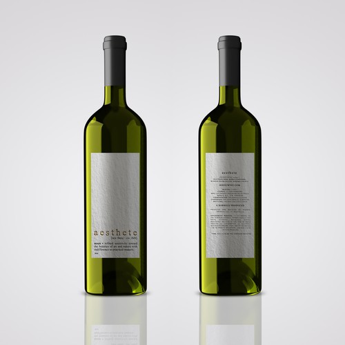 Minimalistic wine label needed Diseño de Alem Duran