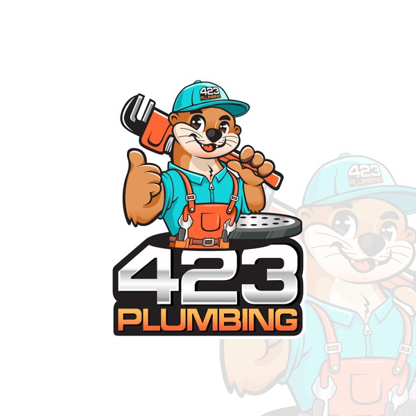 Otter Plumbing Mascot Logo Design
