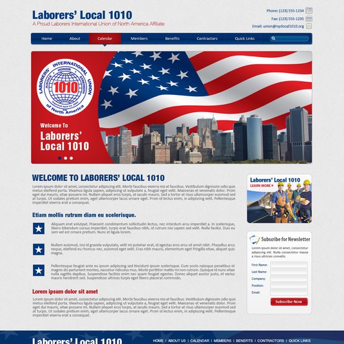 Create the next website design for Laborers Local 1010 Réalisé par Googa