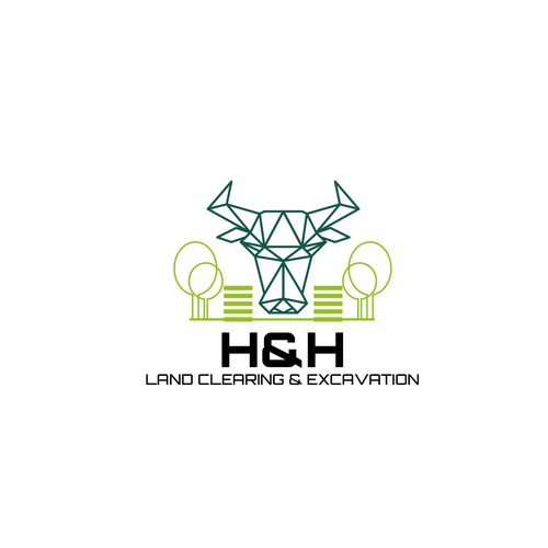 LOGO AND LETTER HEAD FOR H&H LAND CLEARING AND EXEXCAVATION-ontwerp door ivek_design