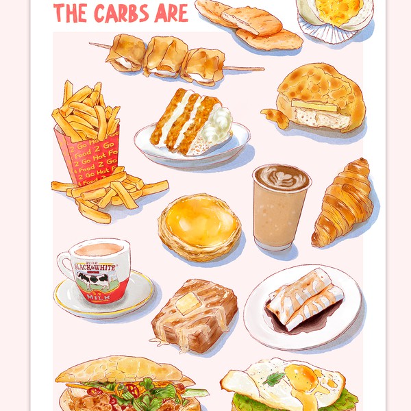 Design by Labelle.Pope titled "Food watercolor digital poster "