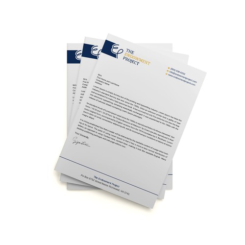 Clean, simple note design, The Endowment Project Design by prosenjit_P